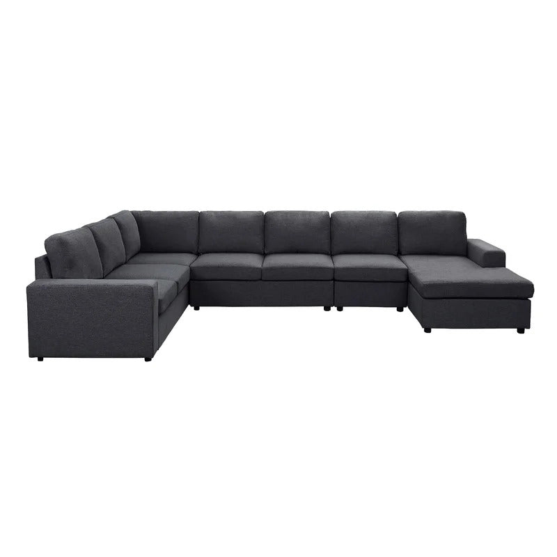7 Seater Sofa Set: 147" Wide Reversible U Shape Sofa Set