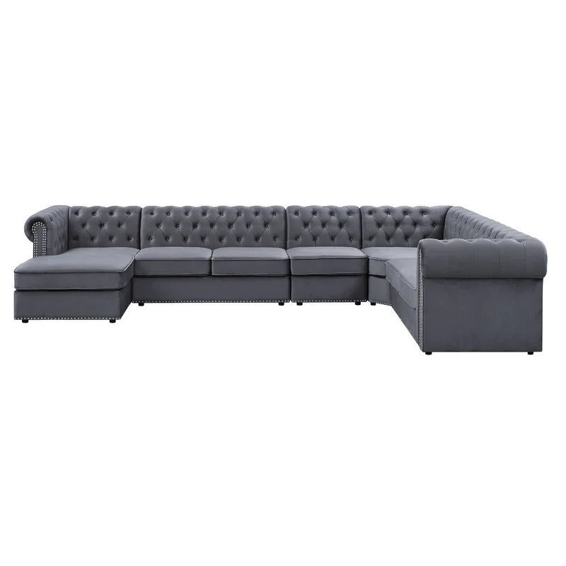7 Seater Sofa Set : 153" Modular Corner Sectional Sofa