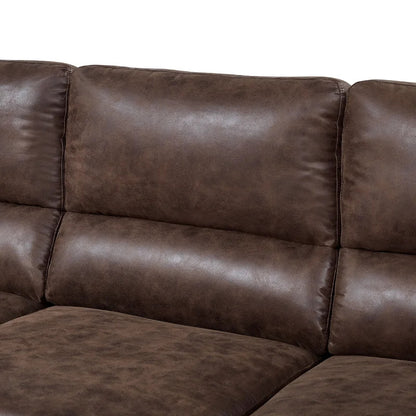 7 Seater Sofa Set : 178.5" Wide Faux Leatherette Left