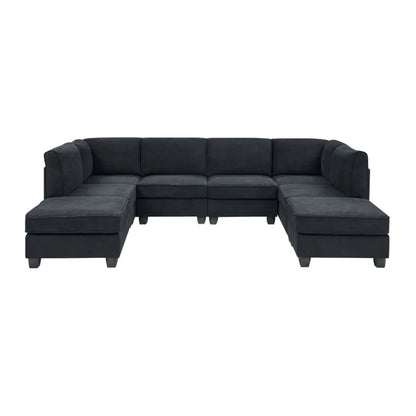 7 Seater Sofa Set  Modular Sectional U Shape Sofa