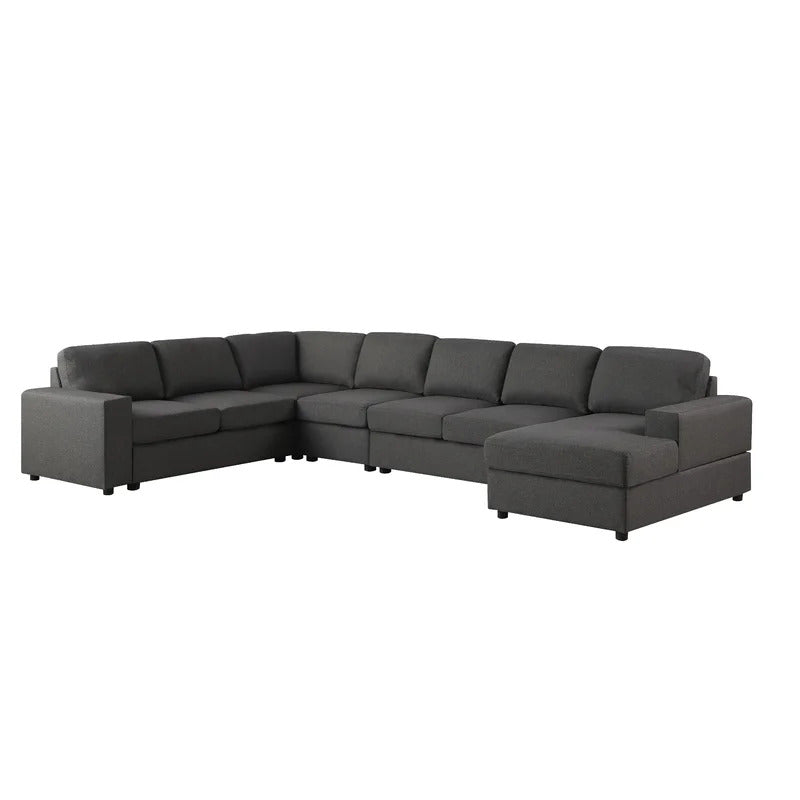 7 Seater Sofa Set  U Shape Reversible Sectional Sofa