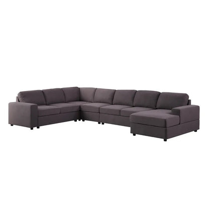 7 Seater Sofa Set: U Shape Reversible Sectional Sofa Set