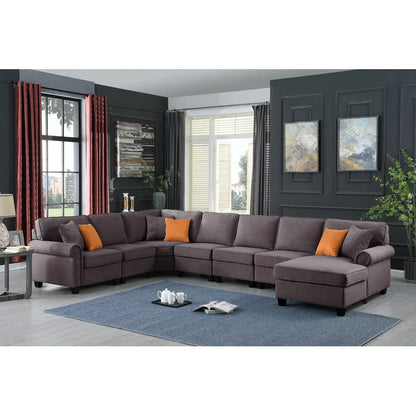 7 Seater Sofa Set: U Shape Sectional Sofa Set