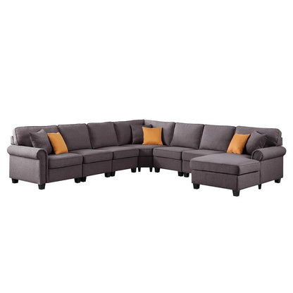7 Seater Sofa Set: U Shape Sectional Sofa Set