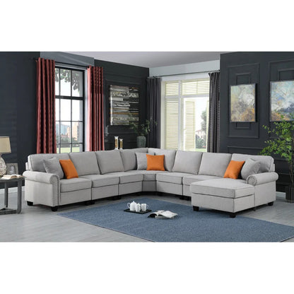 7 Seater Sofa Set: U Shape Sectional Sofa Set