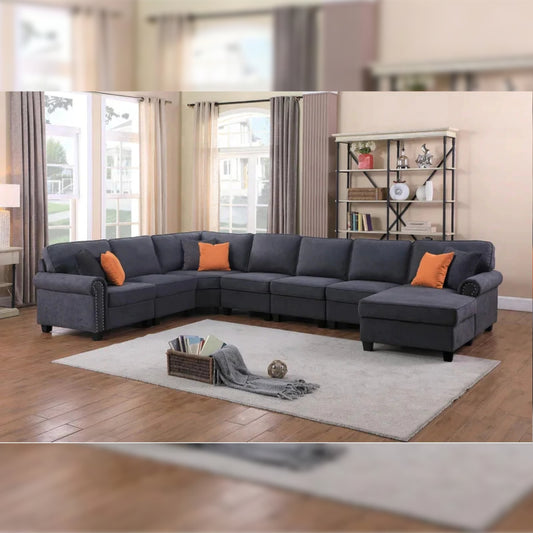 7 Seater Sofa Set U Shape Sectional Sofa Set