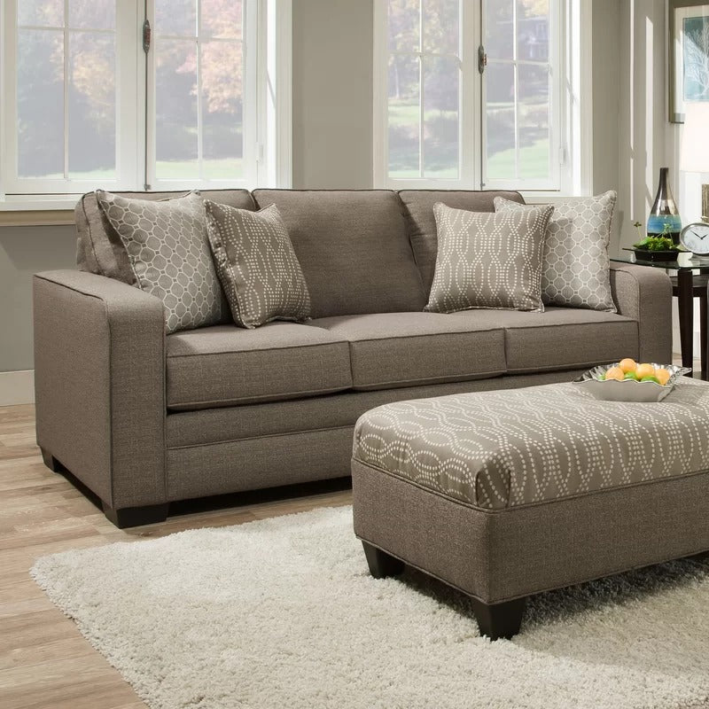 Office Sofa: 83'' Chenille Square Arm Sofa