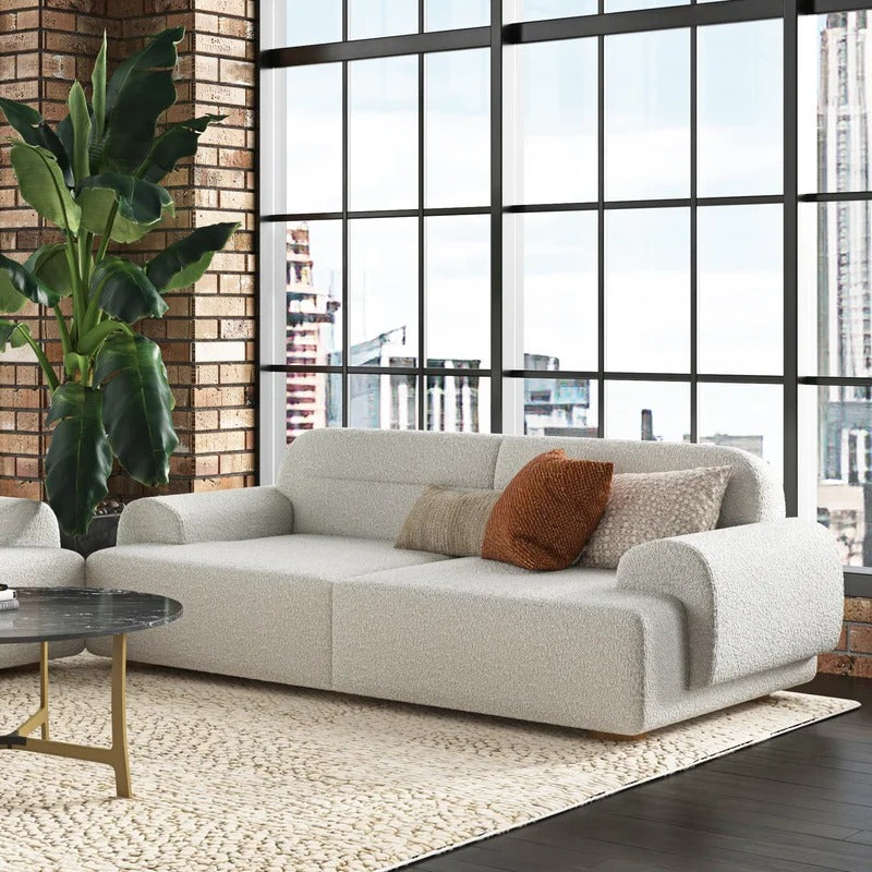 Office Sofa: 89'' Round Arm Sofa