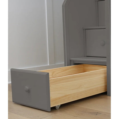 Bunk Bed: 8 Drawer Solid Wood L-Shaped Bunk Bed