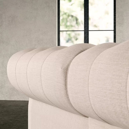 8 Seater Sofa Set: 135" Wide Linen Symmetrical Sectional