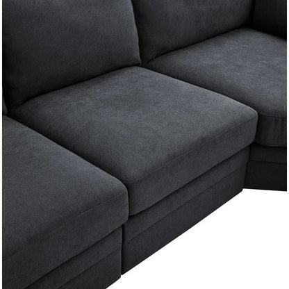 8 Seater Sofa Set: 167" Wide Modular Corner Sectional with Ottoman