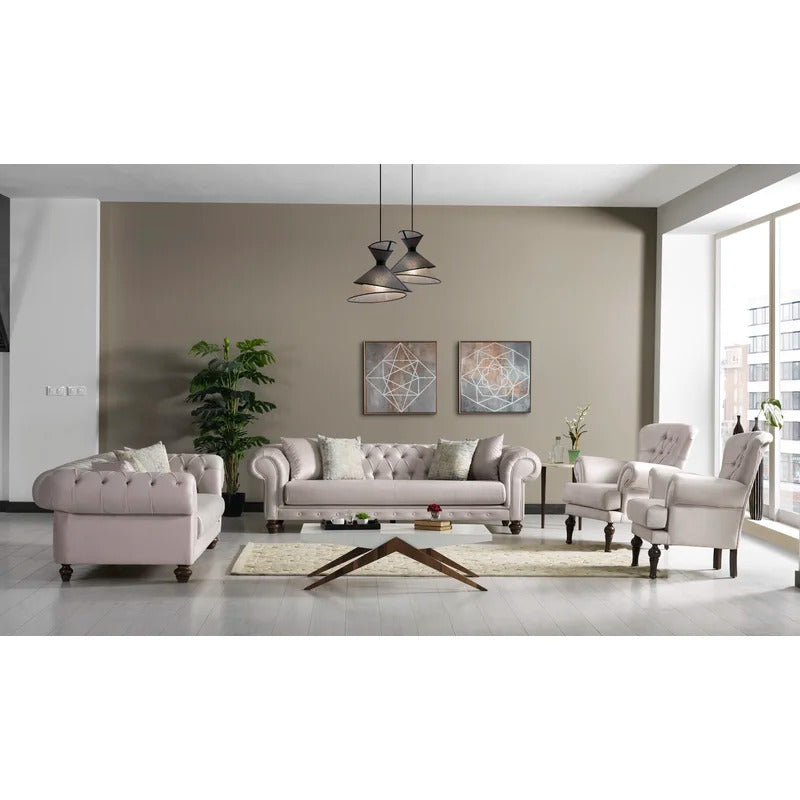 8 Seater Sofa Set: 4 Piece Living Room Set