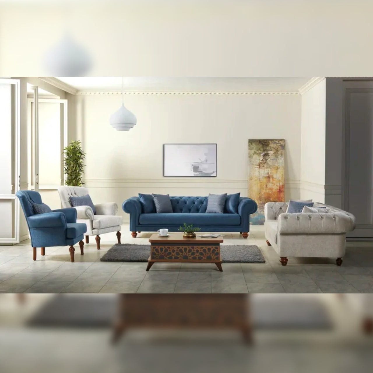 8 Seater Sofa Set 4 Piece Living Room Sofa Set