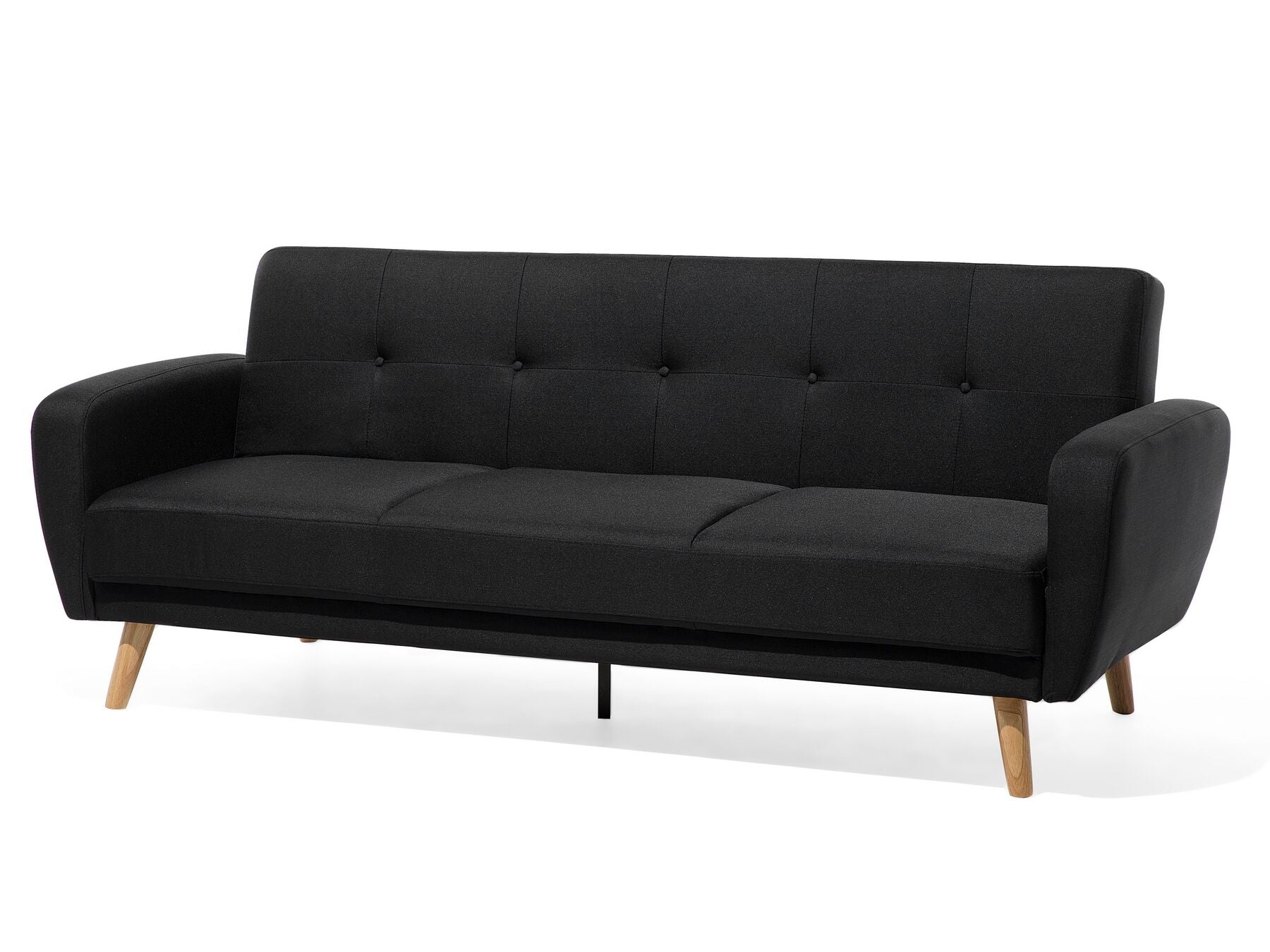 8 Seater Sofa Set: Black Fabric Living Room Sofa Set