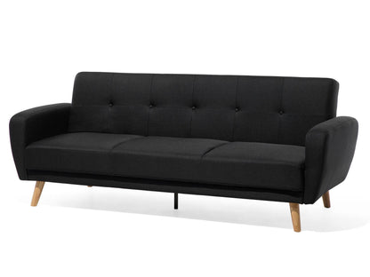 8 Seater Sofa Set: Black Fabric Living Room Sofa Set