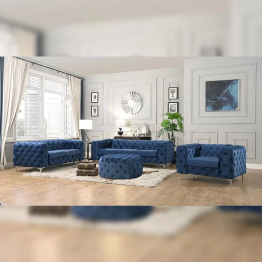 8 Seater Sofa Set Velvet 4 Piece Living Room Sofa Set