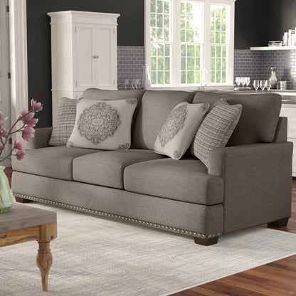 Office Sofa: 90'' Recessed Arm Sofa with Reversible Cushions