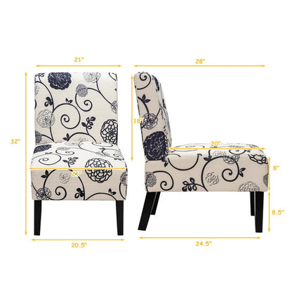 Accent Chair: 20.5'' Wide Linen Side Chair