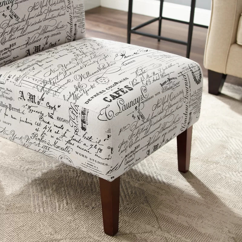 Accent Chair: 21.5'' Wide Linen Slipper Chair