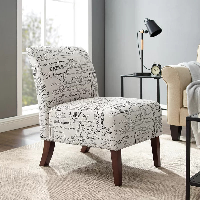 Accent Chair: 21.5'' Wide Linen Slipper Chair