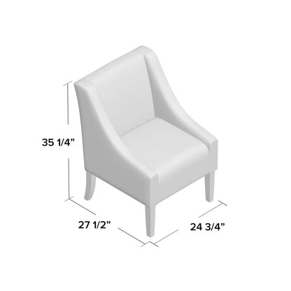 Accent Chair: 24.75'' Wide Cotton Armchair
