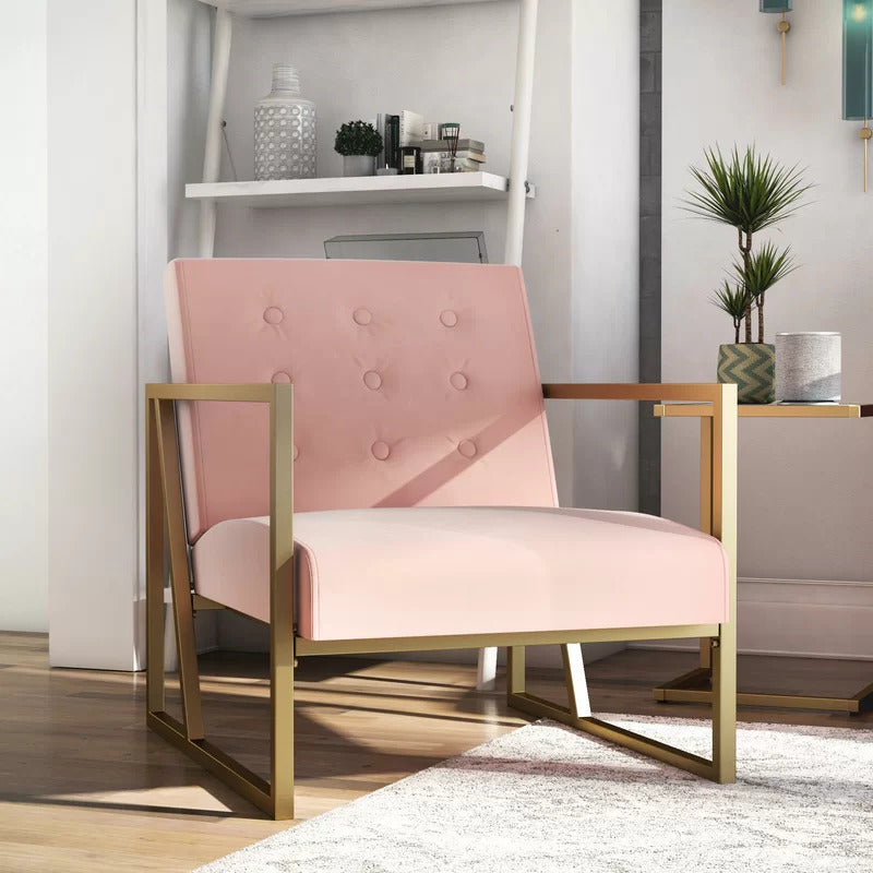 Accent Chair: 25.5'' Wide Tufted Velvet Armchair