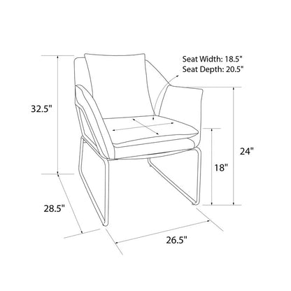 Accent Chair: 26.5'' Wide Velvet Armchair