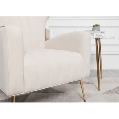 Accent Chair: 27.5'' Wide Velvet Wingback Chair