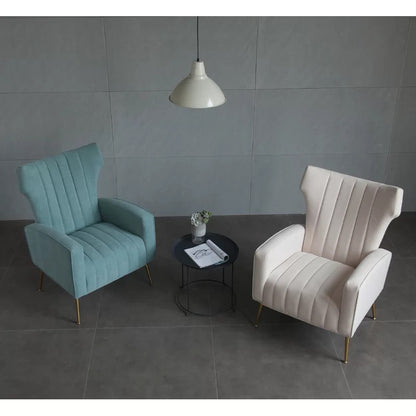 Accent Chair: 27.5'' Wide Velvet Wingback Chair