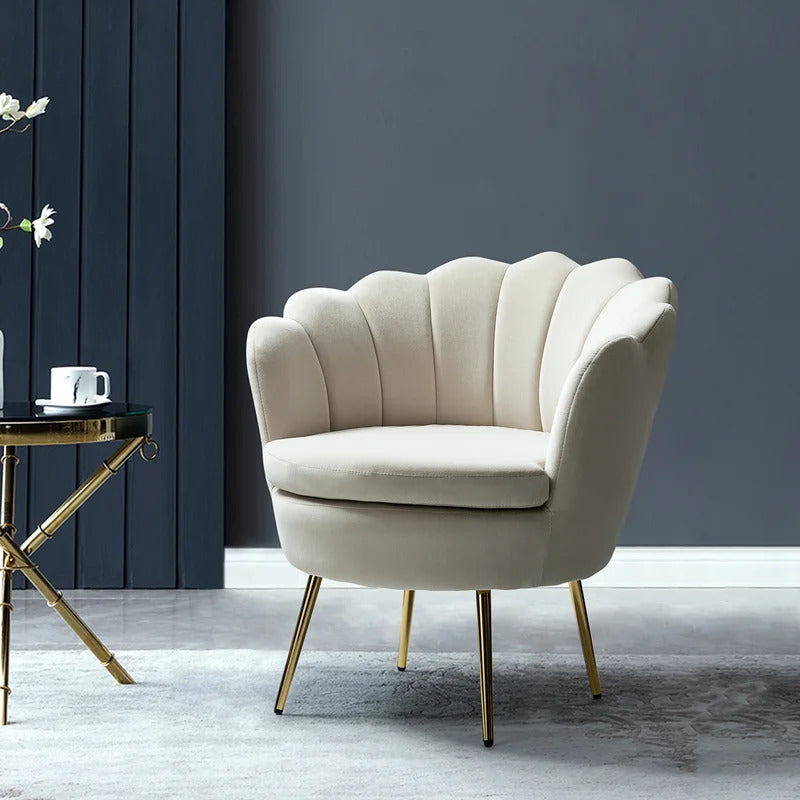Accent Chair: 30'' Wide Velvet Barrel Chair