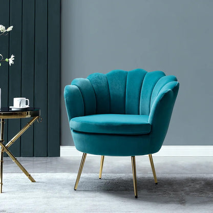 Accent Chair: 30'' Wide Velvet Barrel Chair