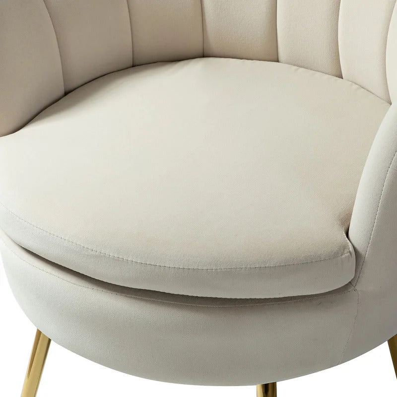 Accent Chair: 30'' Wide Velvet Barrel Chair