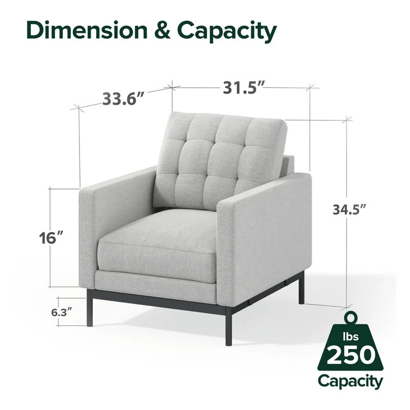 Accent Chair: 31.5'' Wide Tufted Armchair
