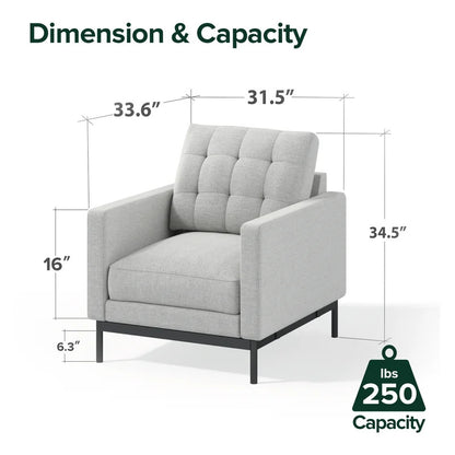 Accent Chair: 31.5'' Wide Tufted Armchair