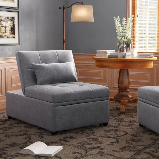 Accent Chair: 31'' Wide Tufted Convertible Chair
