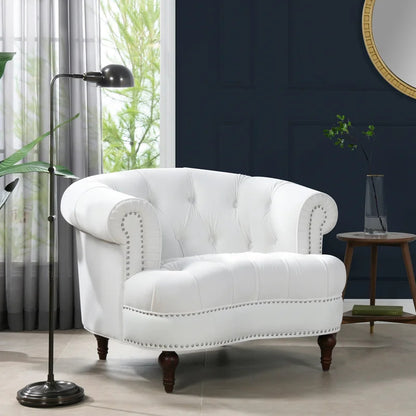 Accent Chair: 42'' Wide Tufted Velvet Armchair