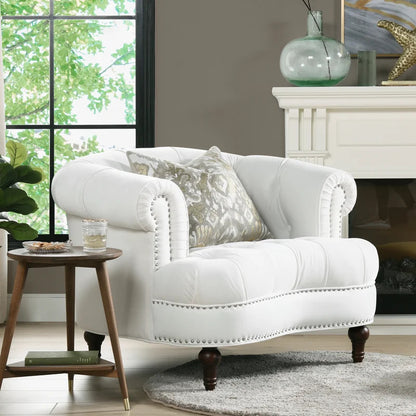 Accent Chair: 42'' Wide Tufted Velvet Armchair