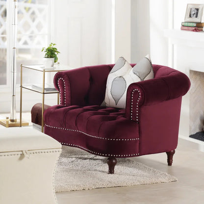 Accent Chair: 42'' Wide Tufted Velvet Armchair