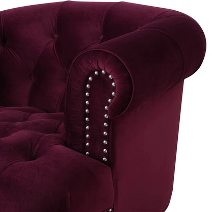 Accent Chair: 42'' Wide Tufted Velvet Armchair