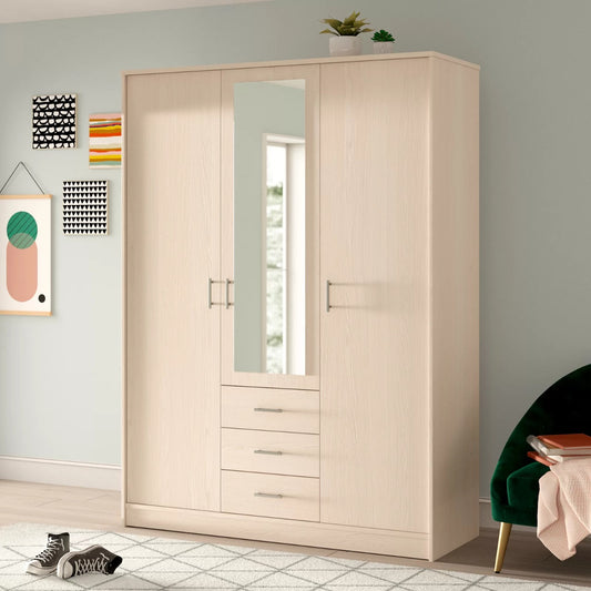 Almirah: 3 Door Wardrobe With Mirror