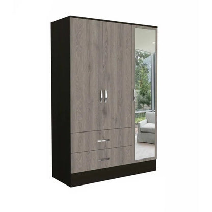 Almirah: 3 Door Wardrobe With Mirror and 2 Drawers