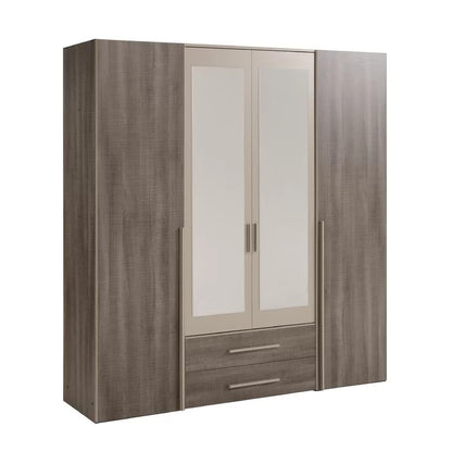 Almirah: 4 Door Wardrobe With Mirror