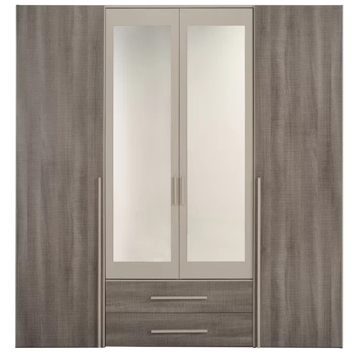 Almirah: 4 Door Wardrobe With Mirror