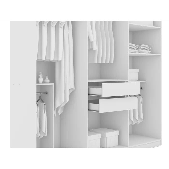 Almirah: Modern Wardrobe With 4 Shelves