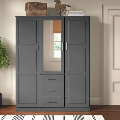 Almirah: Solid Wood Wardrobe With Mirror