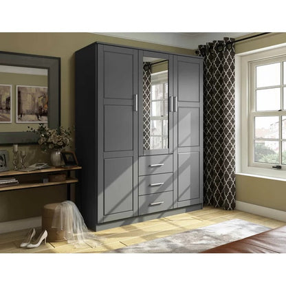 Almirah: Solid Wood Wardrobe With Mirror