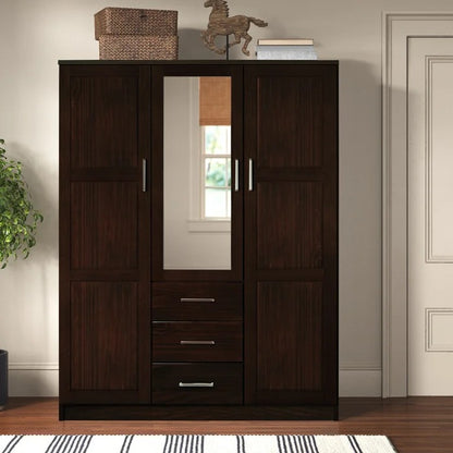 Almirah: Solid Wood Wardrobe With Mirror