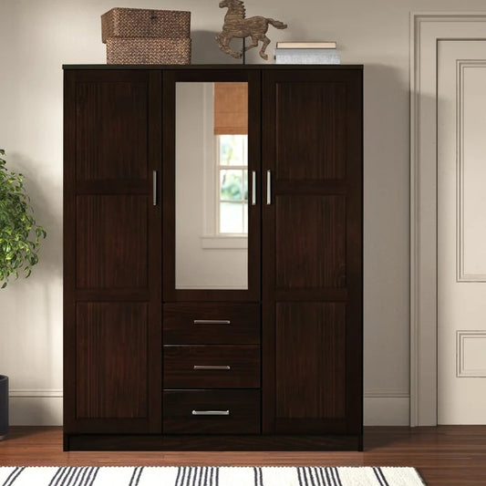 Almirah: Solid Wood Wardrobe With Mirror