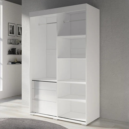 Almirah: White Soft Close Doors Almirah