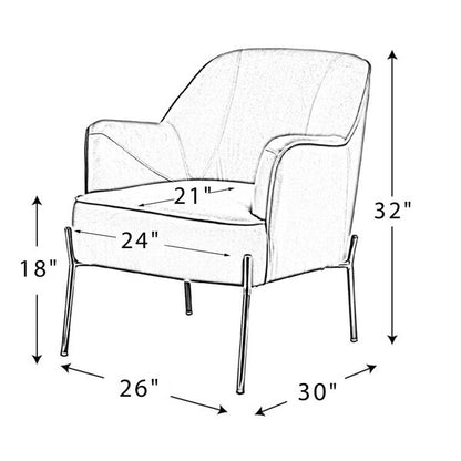 Armchair : BEN 26'' Wide Velvet Armchair